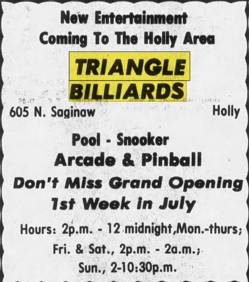Triangle Billiards - Jun 30 1983 Ad (newer photo)